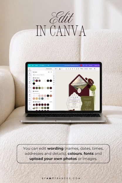 Olive & Burgundy Wedding Website