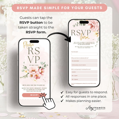 Floral Baby Shower Digital Invitation