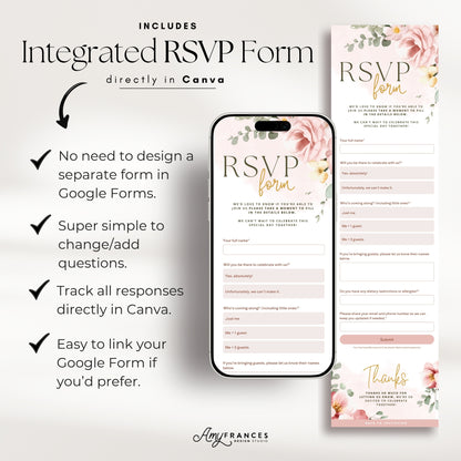 Floral Baby Shower Digital Invitation